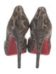Christian Louboutin Canvas Animal Print Pumps
