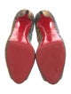 Christian Louboutin Canvas Animal Print Pumps