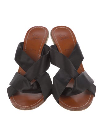 Christian Louboutin Satin Braided Accents Espadrilles