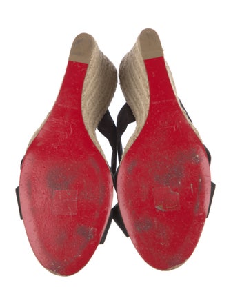 Christian Louboutin Satin Braided Accents Espadrilles