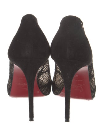 Christian Louboutin Lace Mesh Accents Pumps