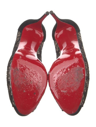 Christian Louboutin Lace Mesh Accents Pumps