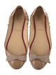 Christian Louboutin Patent Leather Bow Accents Ballet Flats