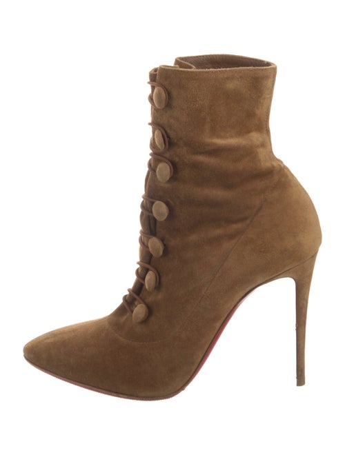 Christian Louboutin Suede Lace-Up Boots