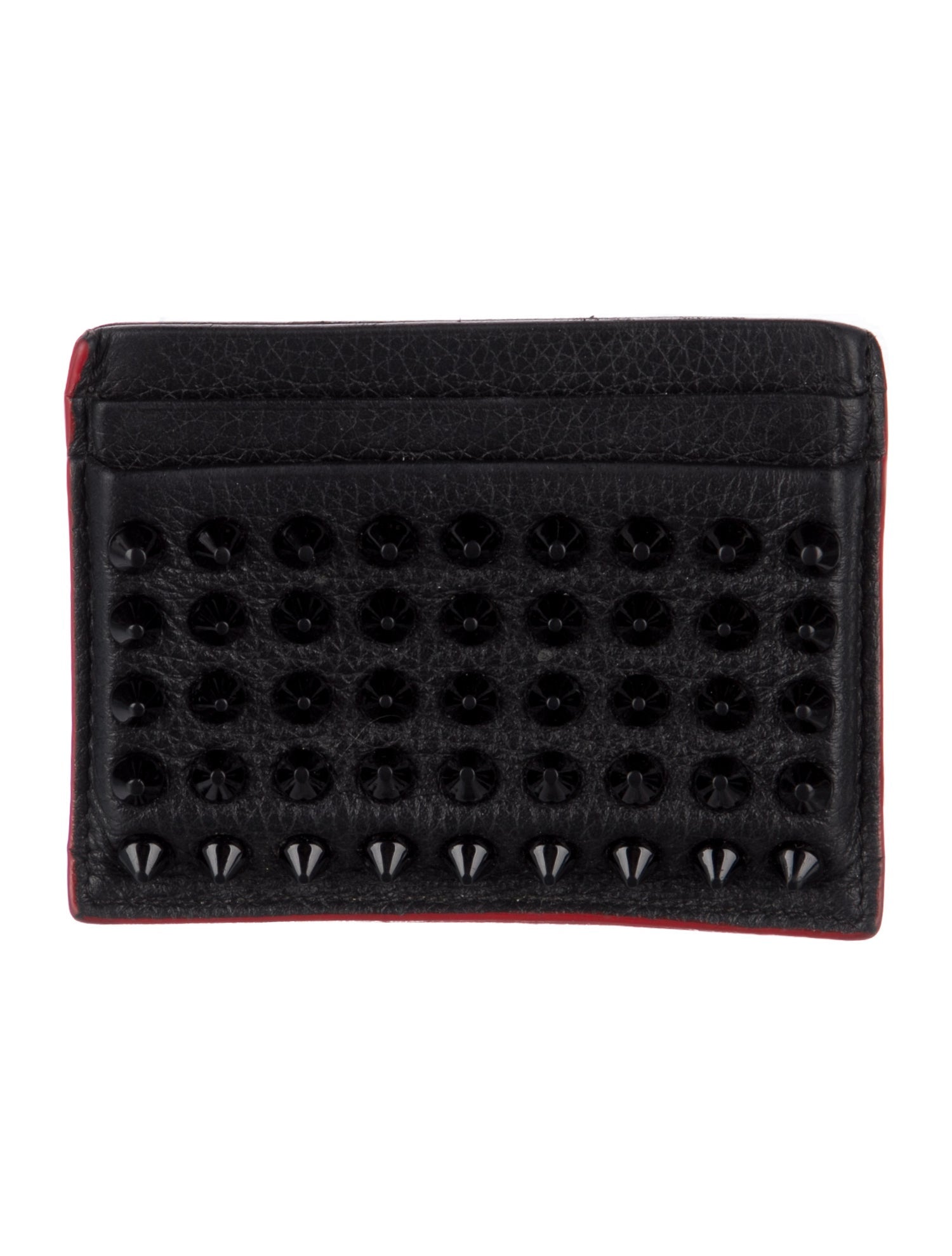 Christian Louboutin Spike Accents Leather Card Holder