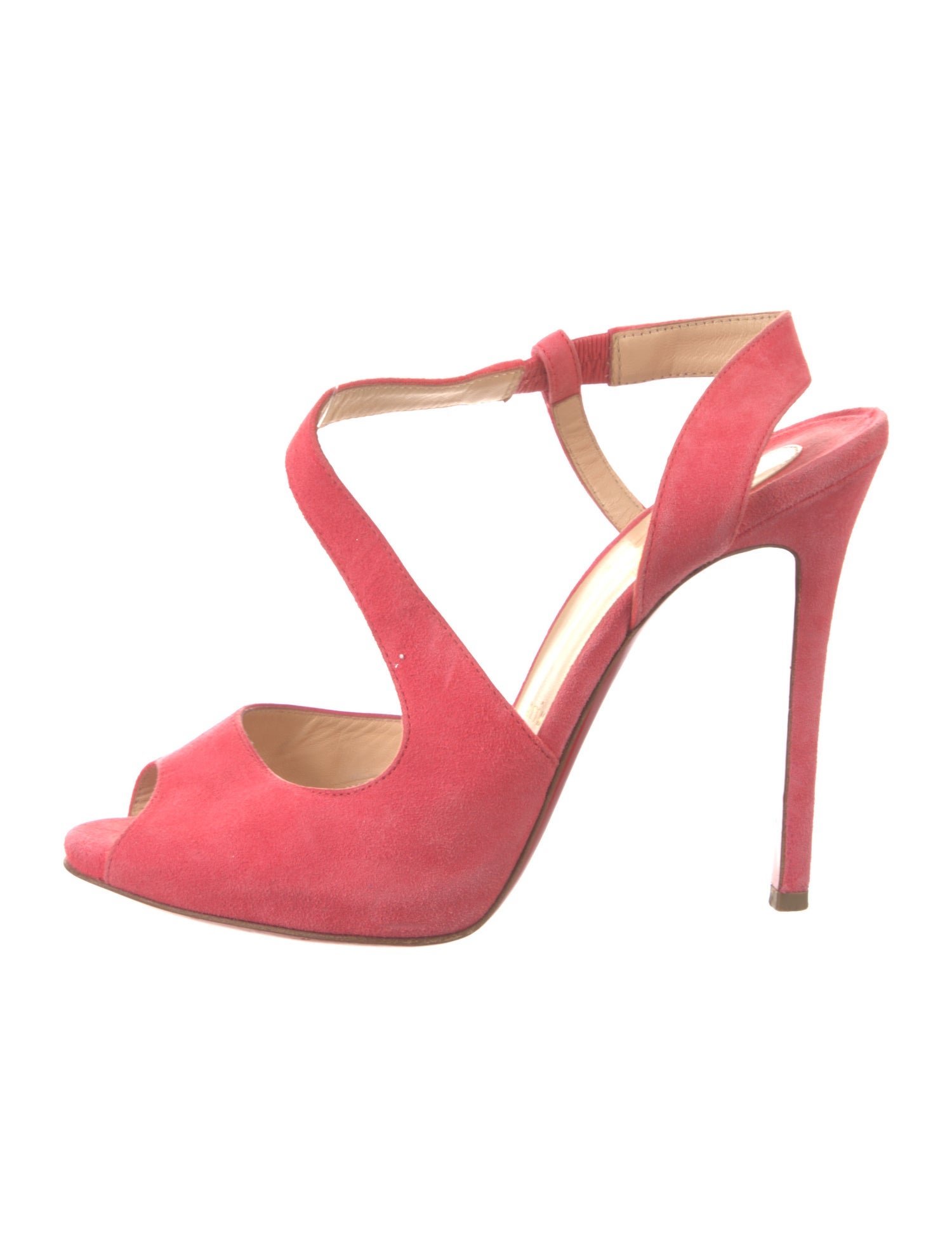 Christian Louboutin Suede T-Strap Pumps