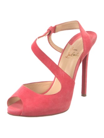 Christian Louboutin Suede T-Strap Pumps