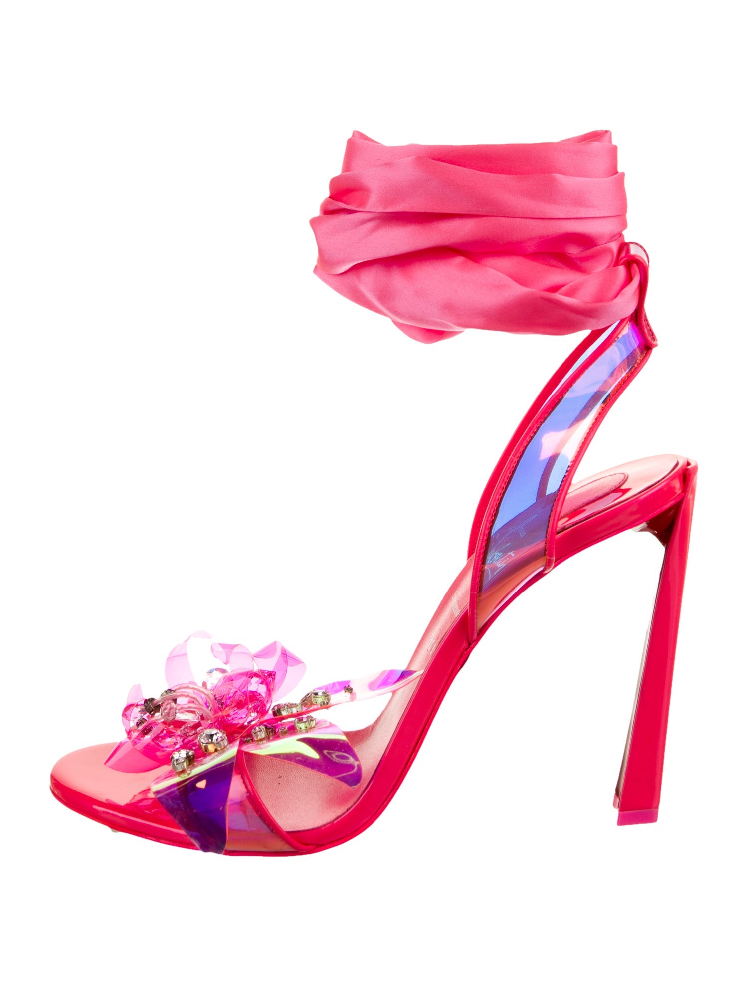 Christian Louboutin PVC Floral Print Sandals