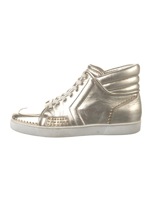 Christian Louboutin Spike Accents Leather Sneakers