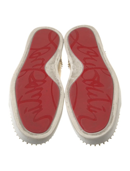 Christian Louboutin Spike Accents Leather Sneakers