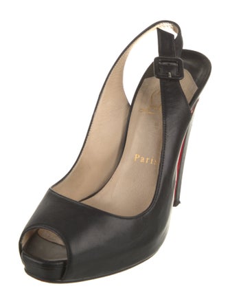 Christian Louboutin Leather Slingback Pumps