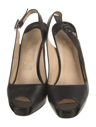 Christian Louboutin Leather Slingback Pumps