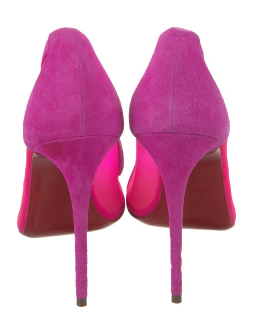 Christian Louboutin Suede Mesh Accents Pumps