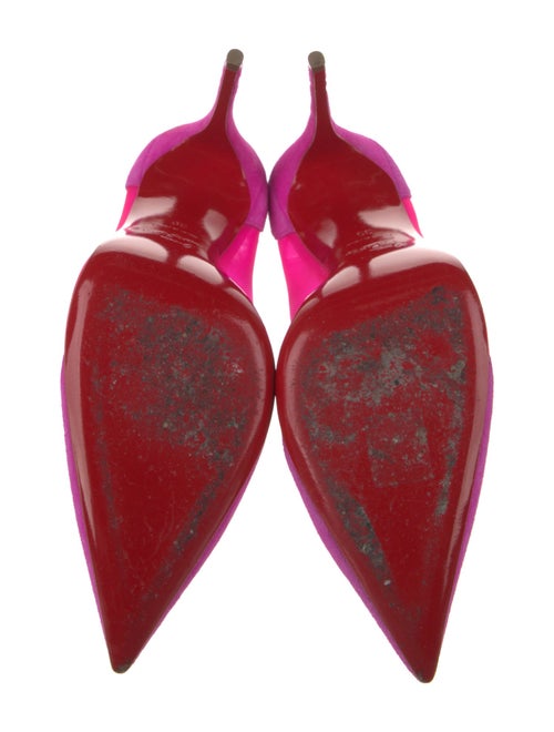 Christian Louboutin Suede Mesh Accents Pumps