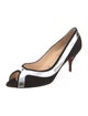 Christian Louboutin Suede Bow Accents Pumps