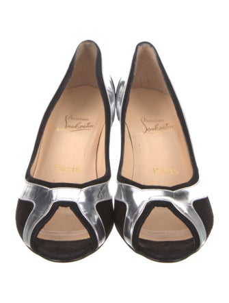 Christian Louboutin Suede Bow Accents Pumps