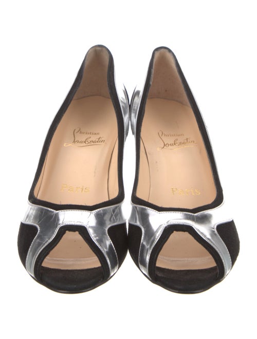 Christian Louboutin Suede Bow Accents Pumps