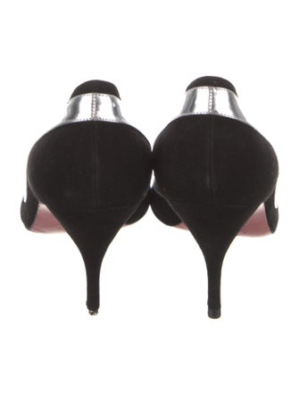 Christian Louboutin Suede Bow Accents Pumps