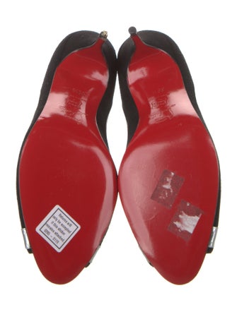 Christian Louboutin Suede Bow Accents Pumps