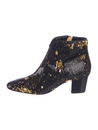 Christian Louboutin Sequins Printed Western Boots