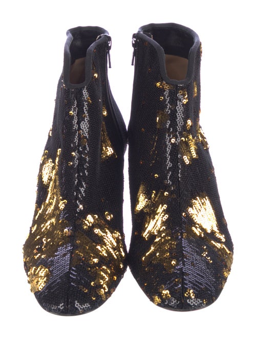 Christian Louboutin Sequins Printed Western Boots