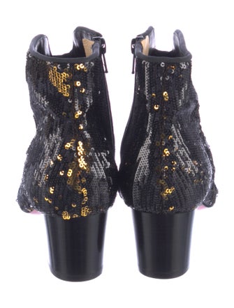 Christian Louboutin Sequins Printed Western Boots