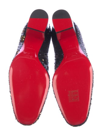 Christian Louboutin Sequins Printed Western Boots