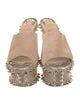 Christian Louboutin Spike Accents Suede Slides
