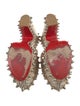 Christian Louboutin Spike Accents Suede Slides