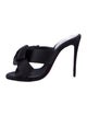 Christian Louboutin Satin Bow Accents Mules