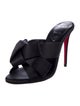 Christian Louboutin Satin Bow Accents Mules