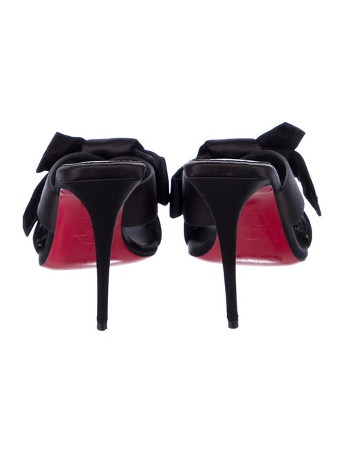 Christian Louboutin Satin Bow Accents Mules