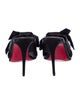 Christian Louboutin Satin Bow Accents Mules