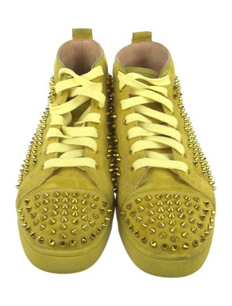 Christian Louboutin Spike Accents Suede Sneakers