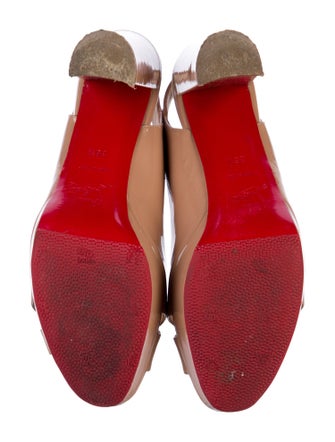 Christian Louboutin Patent Leather Slingback Pumps
