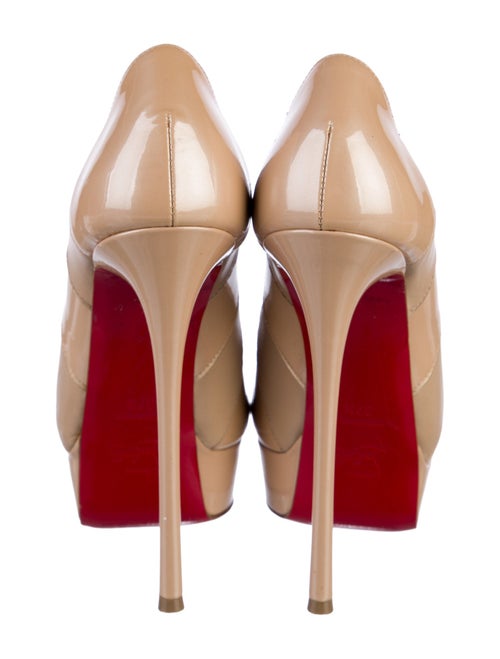 Christian Louboutin Patent Leather Scalloped Accent Pumps