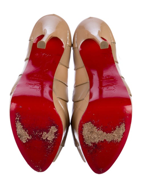 Christian Louboutin Patent Leather Scalloped Accent Pumps