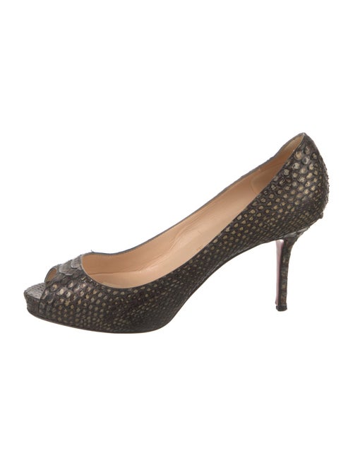 Christian Louboutin Python Animal Print Pumps