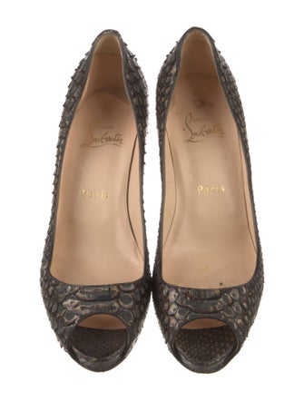 Christian Louboutin Python Animal Print Pumps