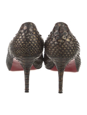 Christian Louboutin Python Animal Print Pumps