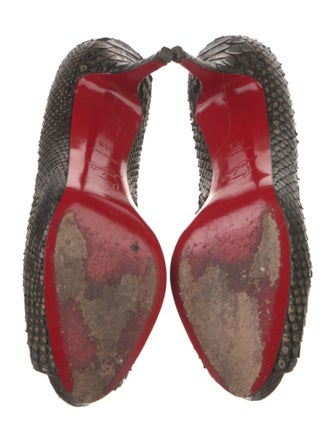 Christian Louboutin Python Animal Print Pumps