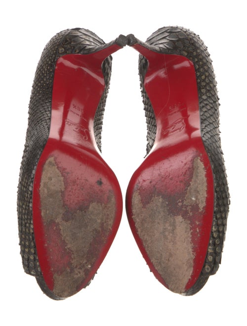 Christian Louboutin Python Animal Print Pumps