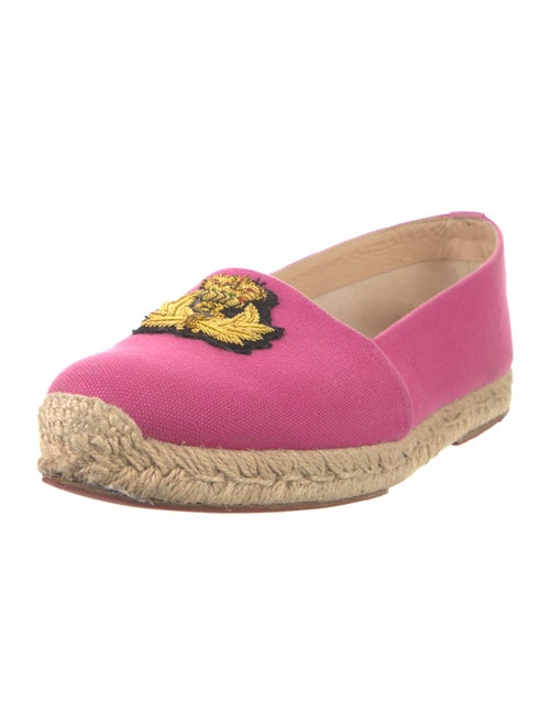 Christian Louboutin Canvas Embroidered Accent Espadrilles