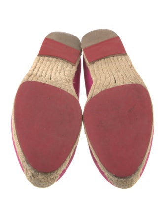 Christian Louboutin Canvas Embroidered Accent Espadrilles