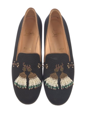 Christian Louboutin Velvet Printed Loafers