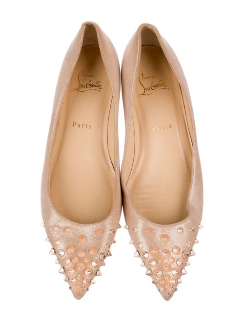 Christian Louboutin Spike Accents Suede Ballet Flats