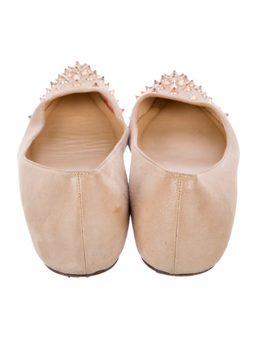 Christian Louboutin Spike Accents Suede Ballet Flats