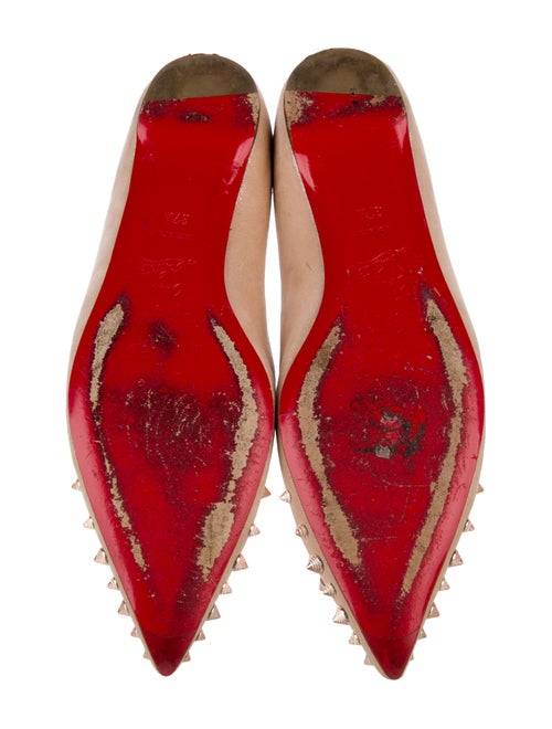 Christian Louboutin Spike Accents Suede Ballet Flats
