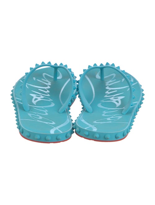 Christian Louboutin Spike Accents Rubber Flip Flops
