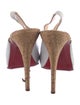 Christian Louboutin Leather Colorblock Pattern Slingback Pumps